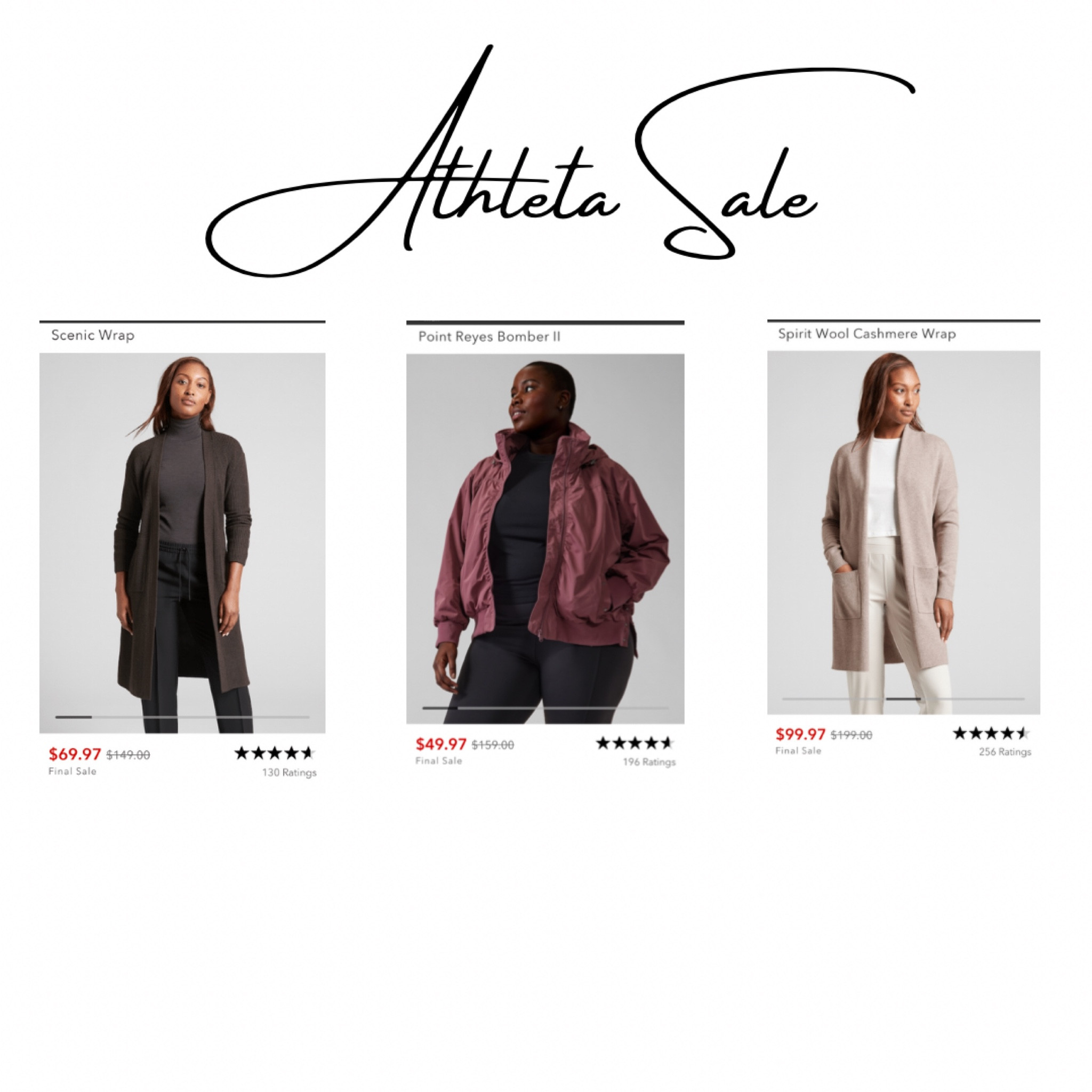 #athleta #cashmerewraps #bomberjacket 

#LTKunder100 #LTKSale #LTKSeasonal