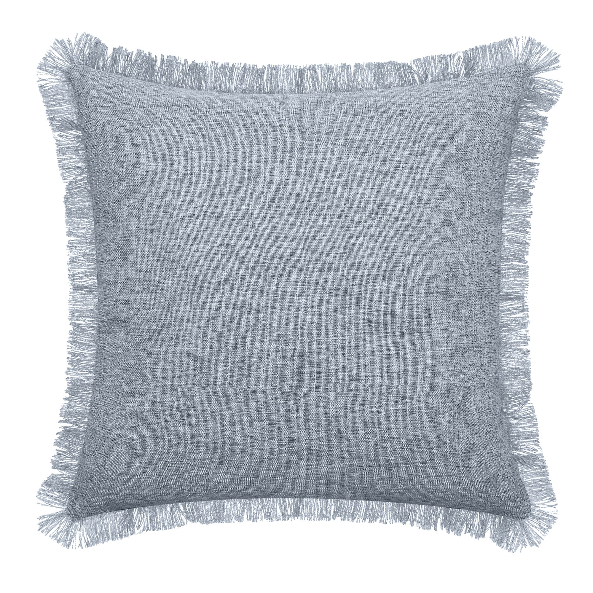 Mainstays Frayed Edge Decorative Throw Pillow, 18x18", Blue | Walmart (US)