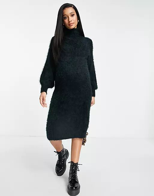 Wednesday's Girl Maternity midi sweater dress in chunky knit | ASOS (Global)