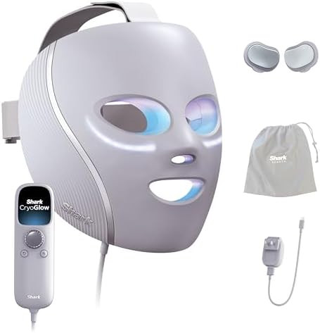 Shark CryoGlow LED Face Mask with Under-Eye Cooling, Anti-Ageing & Blemish Repair, Red & Blue LED... | Amazon (US)
