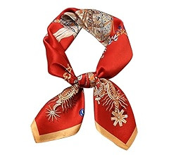 100% Pure Mulberry Silk Scarfs 27"x27" Square Scarf Women Neckerchief Headscarf hair scarf bandan... | Amazon (US)