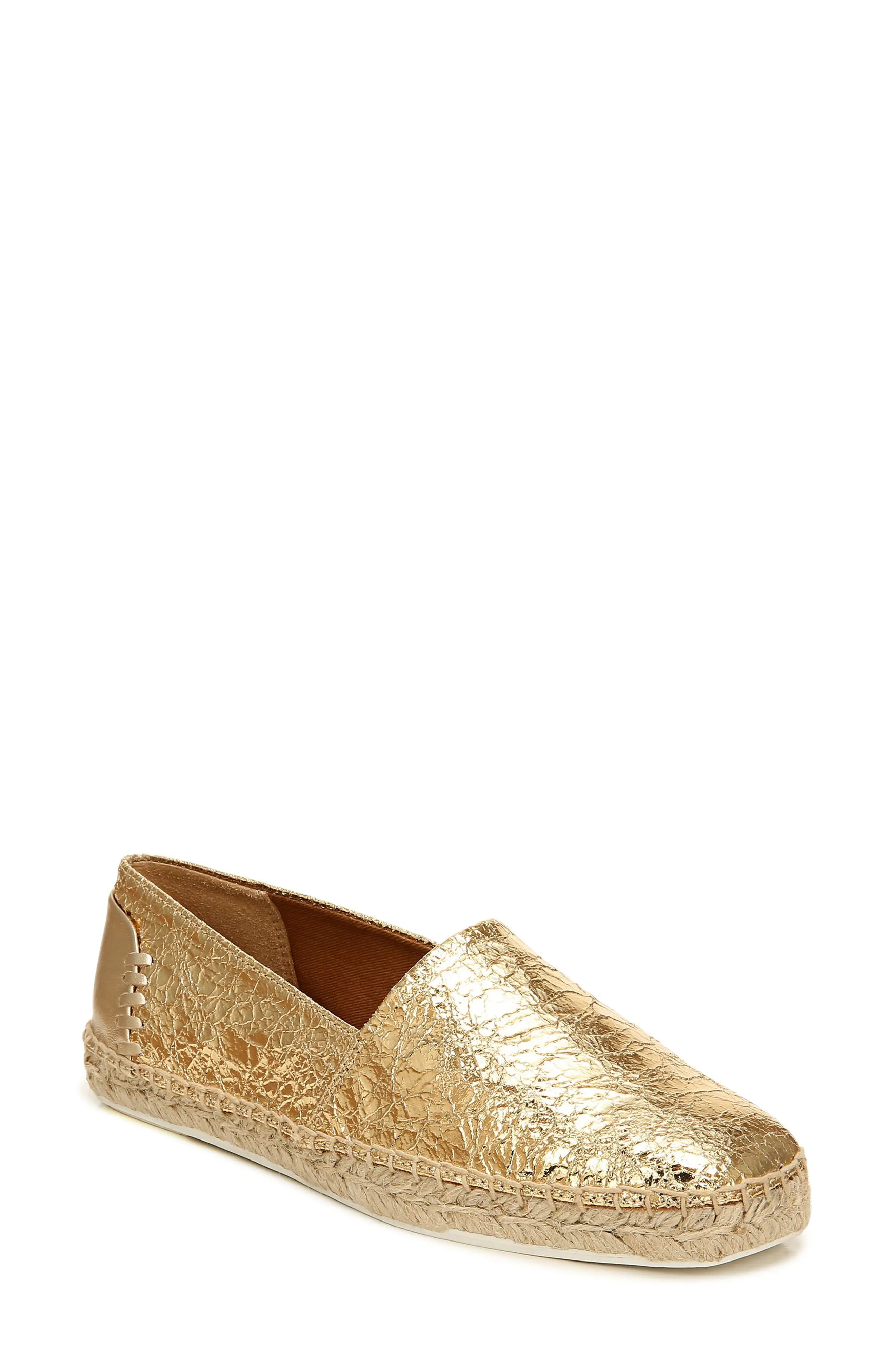 Women's Franco Sarto Kenna Espadrille Flat, Size 8.5 W - Metallic | Nordstrom