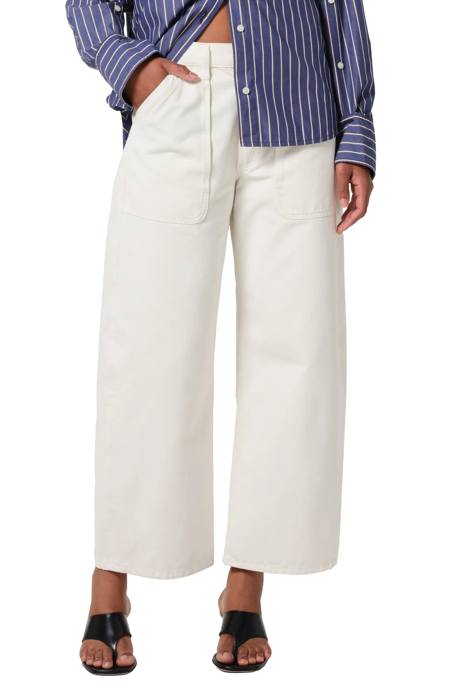 Citizens of Humanity Ayla Wide Leg Utility Twill Pants | Nordstrom | Nordstrom