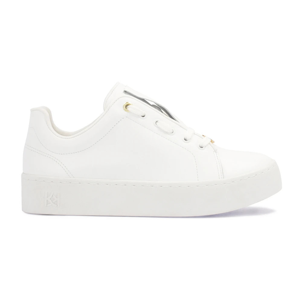 Kazar - Witte minimalistische sneakers op een eenvoudige zool - Dames - Schoenen - Wit - Maat: 40 EU Leer | Miinto NL
