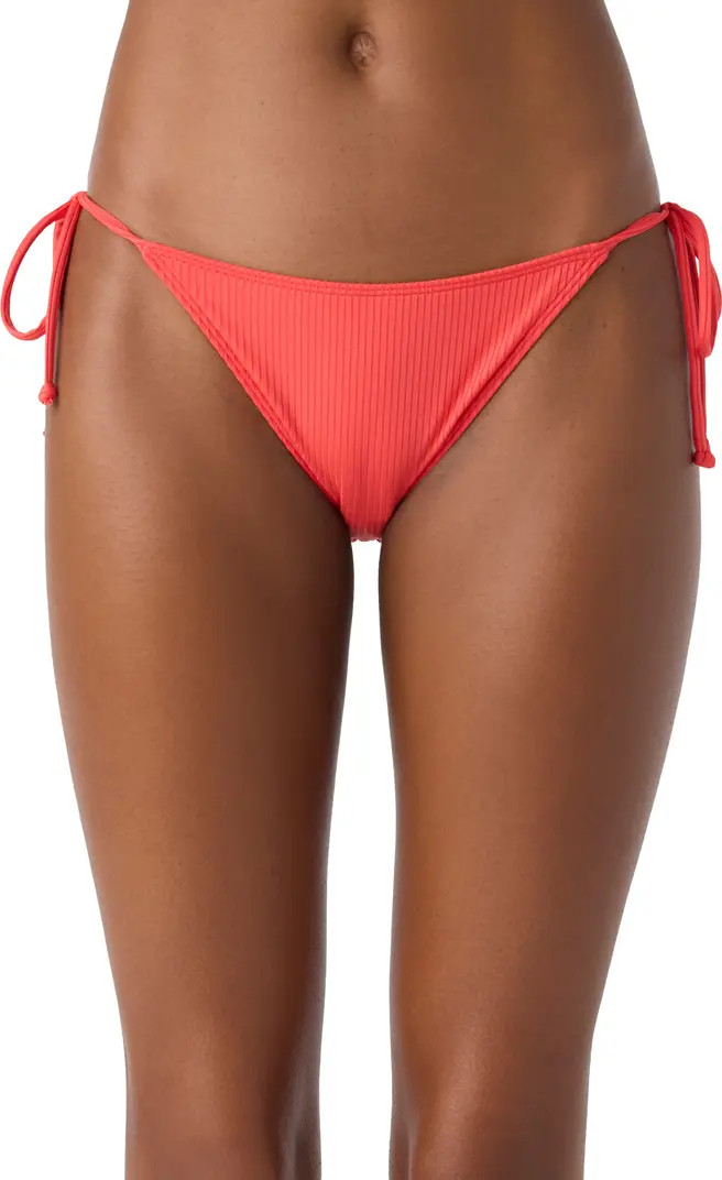 O'Neill Saltwater Solids Maracas Rib Side Tie Bikini Bottoms | Nordstrom | Nordstrom