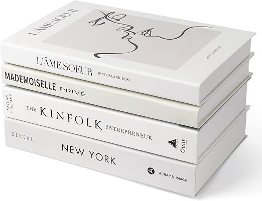 4 Pack Faux Books for Decoration, Ediactcyl Modern Fashion Decorative Books Set for Hardcover Hom... | Amazon (US)