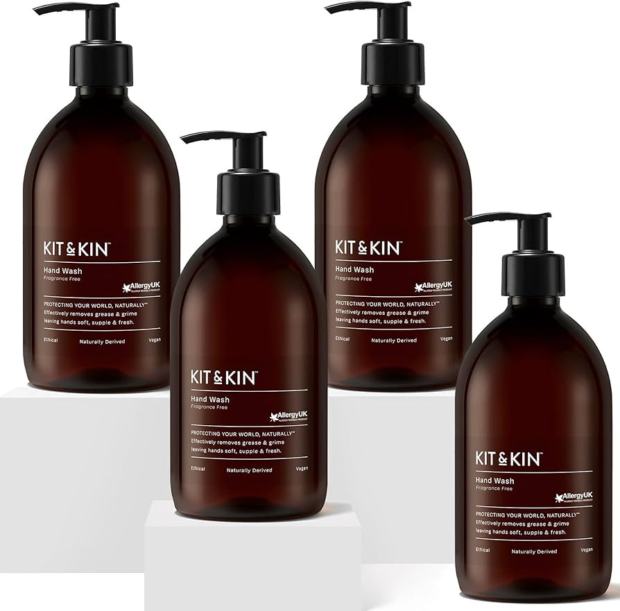 Kit & Kin Eco Hand Wash - 4 Bottles | Unscented Hand Soap | Fragrance Free for Sensitive Skin | N... | Amazon (UK)