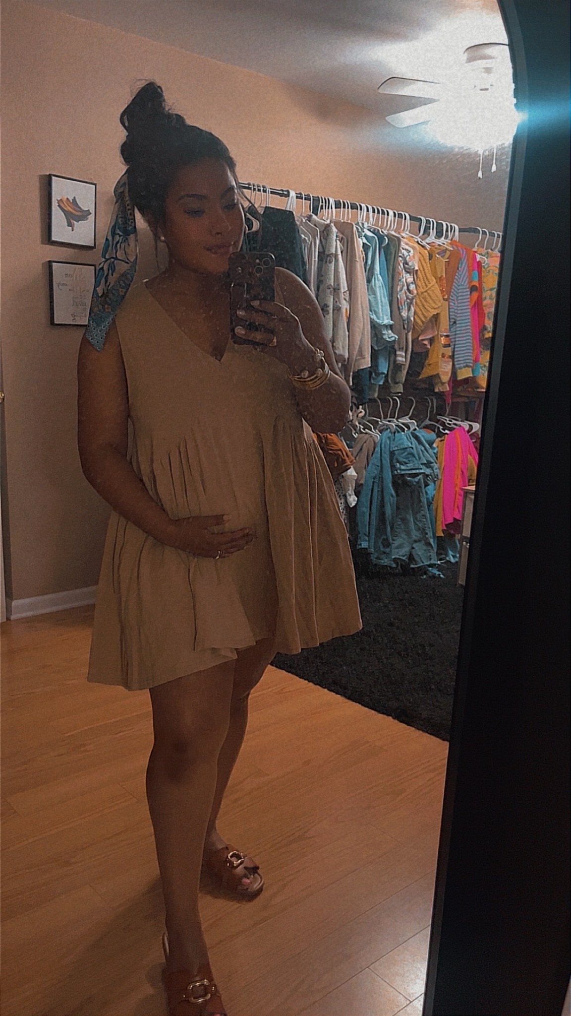 SUNDAY BUMP style
The hubs and I have 2 grad parties today and with the rain I know there is going to be some HUMIDITY! So ballerina bun it is and a babydoll dress!

So comfy and airy! 
Dress/ Amazon
Scarf/ Amazon
Bangles/ Amazon
Earrings/ Target 
Shoes/Walmart 

#LTKBumpStyle
#LTKMomToBe
#LTKTeacherOnSummerBreak

#LTKootd #LTKmomlife #LTKgrwm