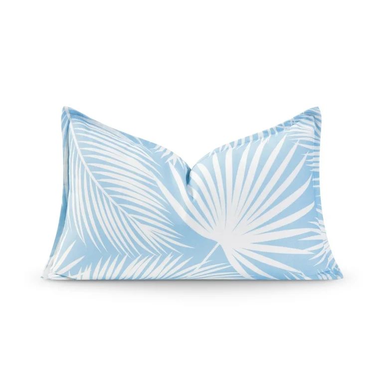 Hofdeco Premium Coastal Hampton Style Patio Indoor Outdoor Lumbar Pillow Cover Only, 12"x20" Wate... | Walmart (US)