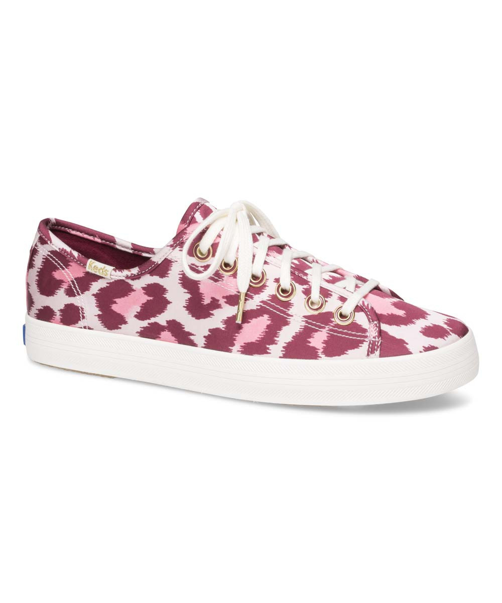 Keds x Kate Spade New York Women's Sneakers LEOPARD - Pink Leopard Satin Kickstart Sneaker - Women | Zulily