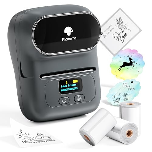 Phomemo M110 Label Maker with 3 Tapes, Portable Thermal Printer, Gray | Amazon (US)