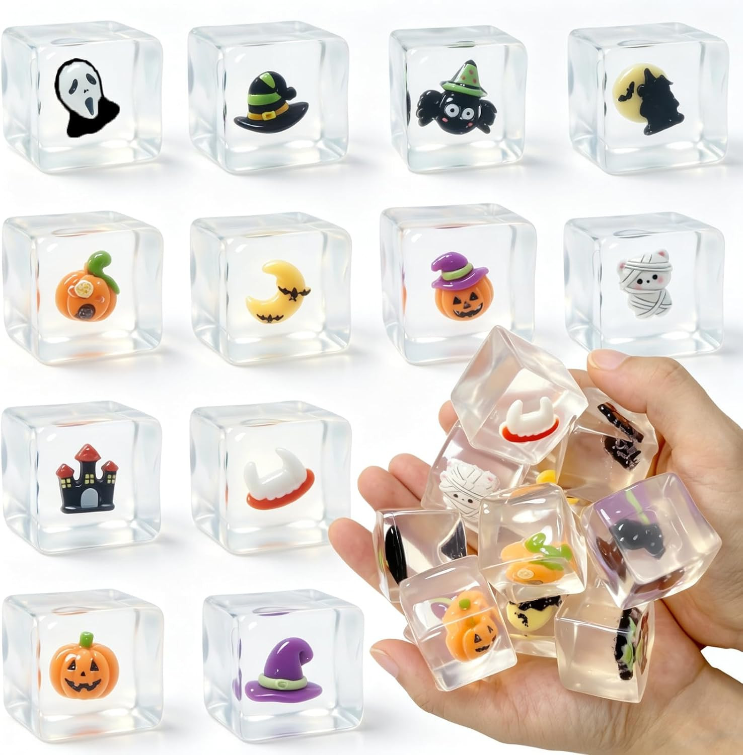 12 Pack Halloween Stress Cube Squishy Toys Sensory Squeeze Toys for Kids | Amazon (US)