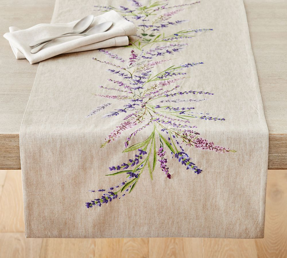 Monique Lhuillier Provence Embroidered Table Runner | Pottery Barn (US)