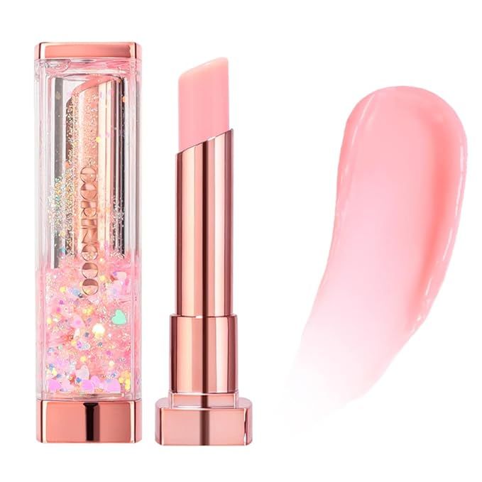 CORINGCO Sparkle Cute Changes Color Lip Balm #01 Ballerina｜ Colored Lip Cream Lip Gloss, Glitte... | Amazon (US)