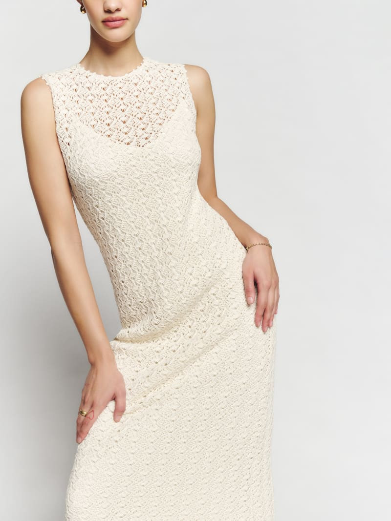 Park Novelty Open Knit Dress | Reformation (Global)
