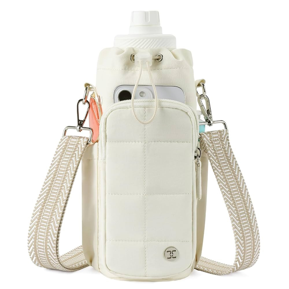Telena Water Bottle Holder with Strap 40 oz Crossbody Water Bottle Bags for Women Men Walking, Ru... | Amazon (US)
