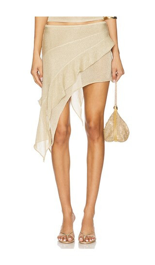 LIONESS Palisades Mini Skirt in Metallic Gold. - size XXS | Revolve Clothing (Global)