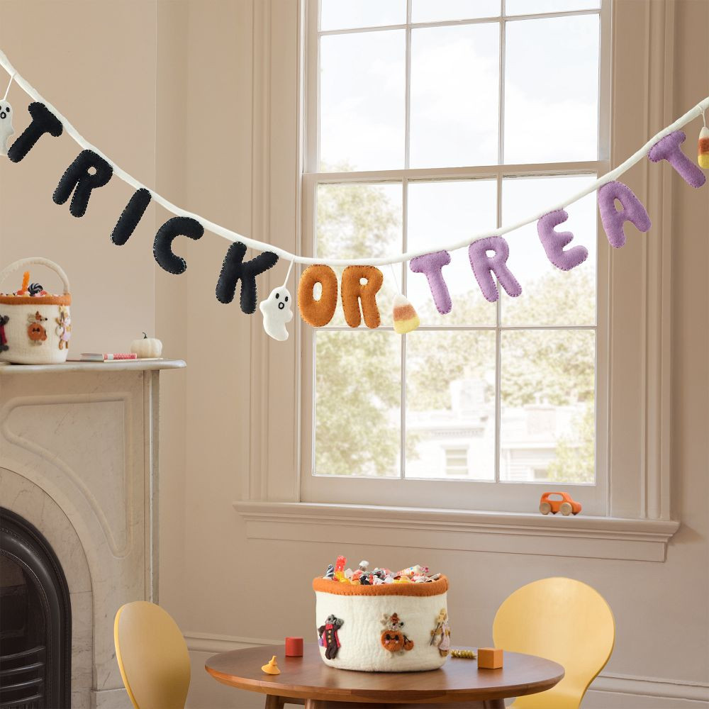 Felt Halloween Trick or Treat Garland | West Elm (US)