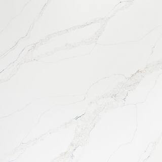 5 in. x 7 in. Quartz Countertop Sample in Calacatta Safyra | The Home Depot