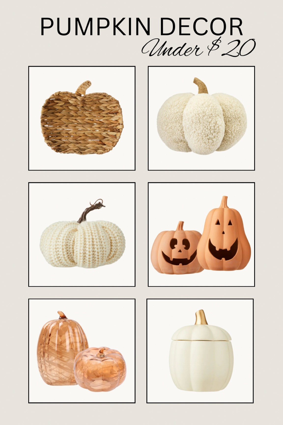 Pumpkin decor under $20

#falldecor #pumpkins #neutralhome #fallfinds #budgetfriendly #decor #fallstyle

#LTKautumn #LTKcasa

#LTKSeasonal #LTKHome