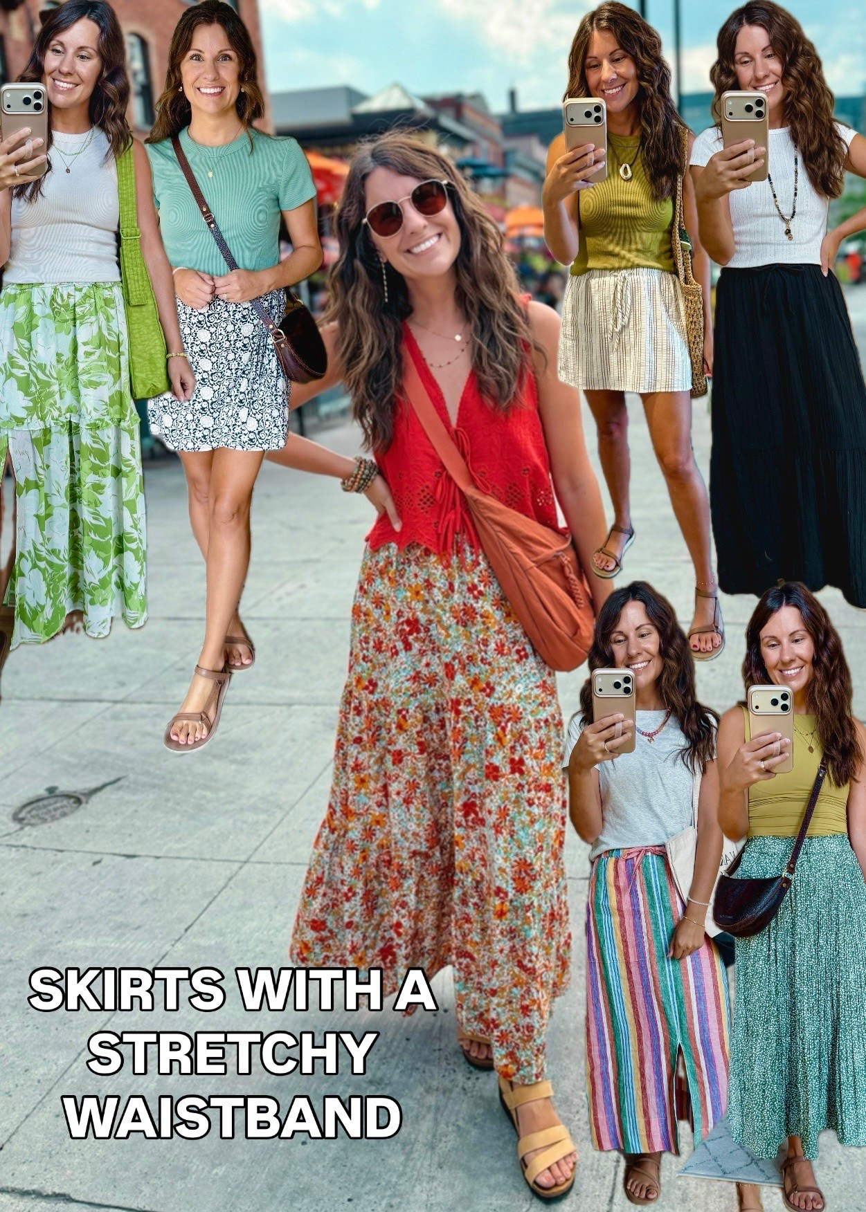 Green floral-small 
Printed mini-xs
Red/orange floral-small
Cream skort-xs
Black gauze cotton (sold out)-small
Rainbow striped-2 petite
Green midi-small

#LTKPetite #LTKSeasonal #LTKootd