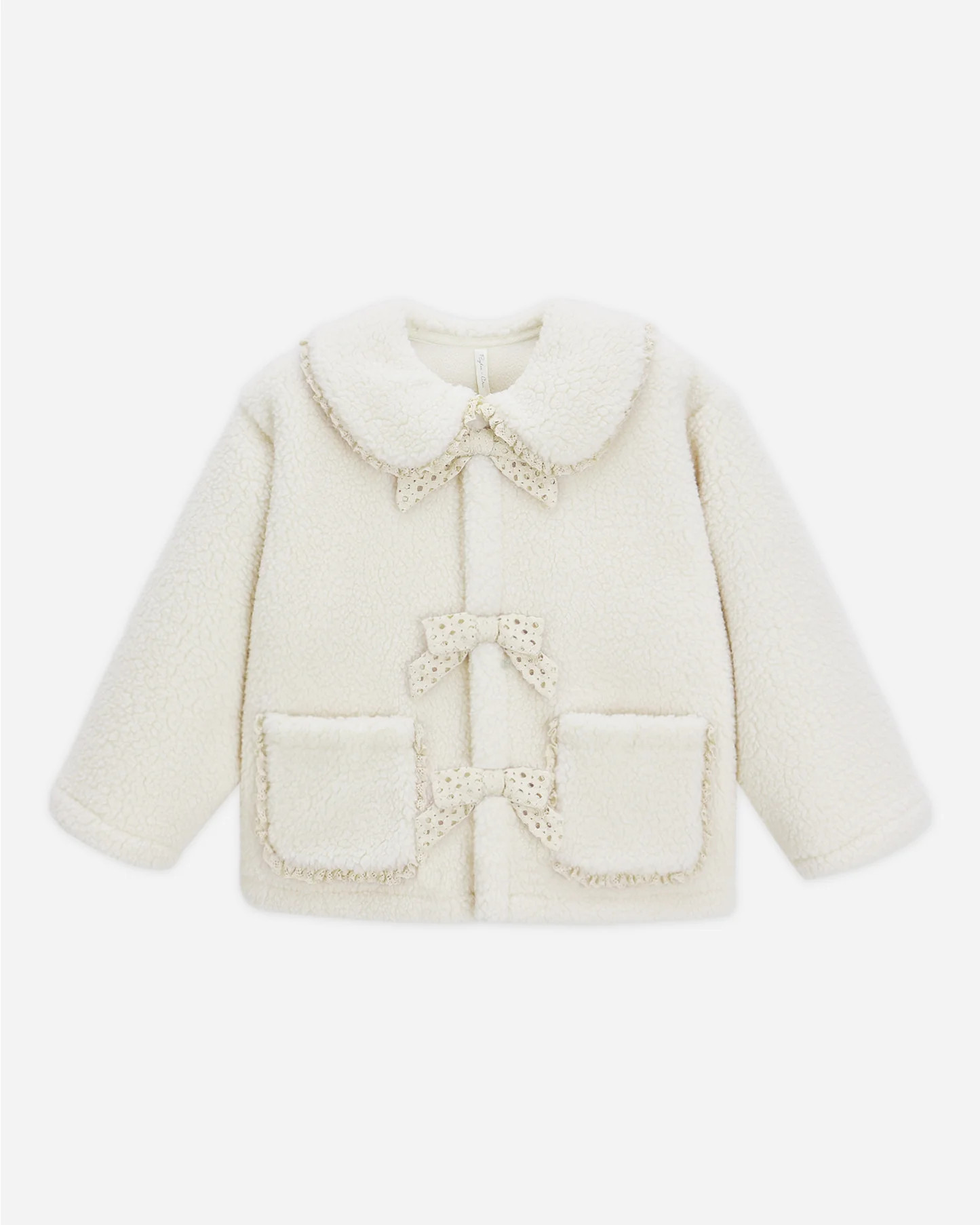 Shearling Collared Coat || Natural | Rylee + Cru