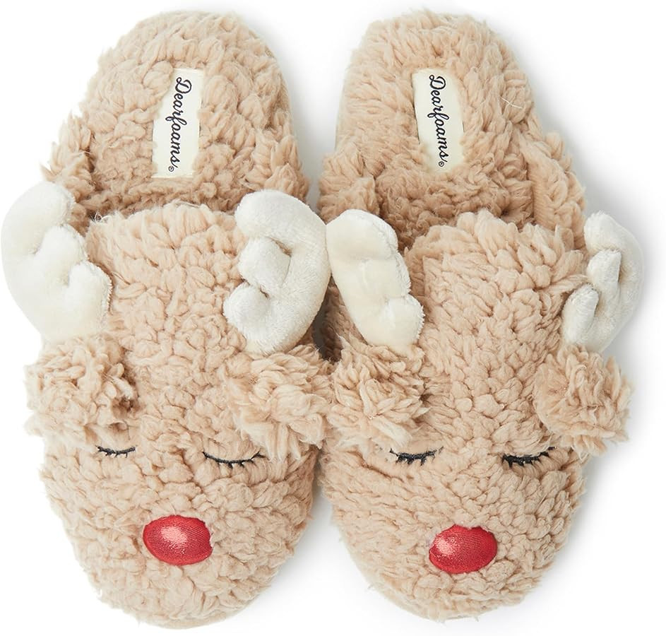 Dearfoams Matching Family Holiday Christmas Reindeer & Turkey Scuff | Amazon (US)