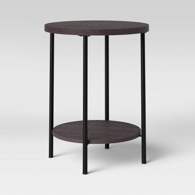 Wood and Metal Round End Table - Room Essentials™ | Target