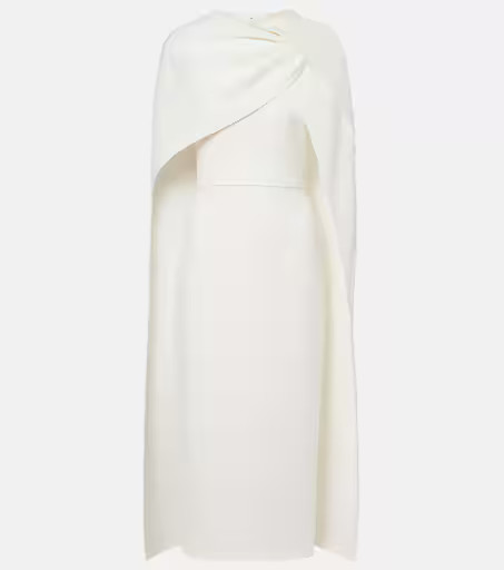 Bridal Oria caped crêpe midi dress | Mytheresa (US/CA)