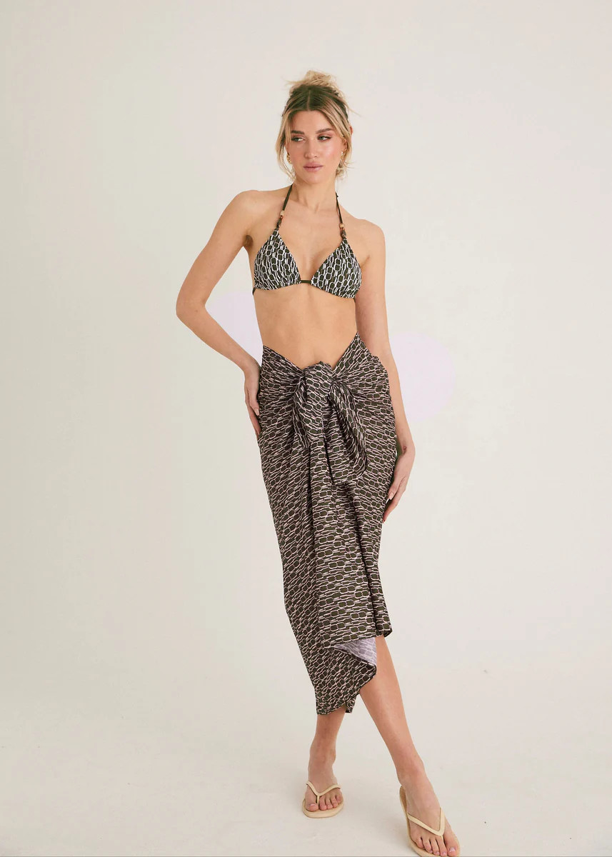 CHAIN PRINT SARONG - BROWN | WAT The Brand