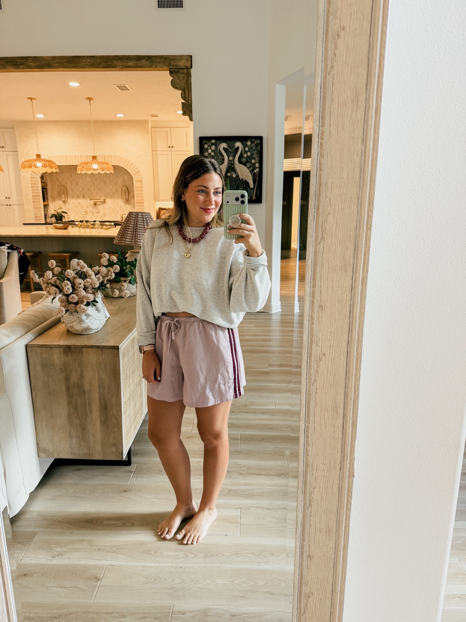 OOTD! Walmart sweatshirt size up for oversized look. Shorts TTS

Fashion target Walmart necklace

#LTKootd #LTKSeasonal