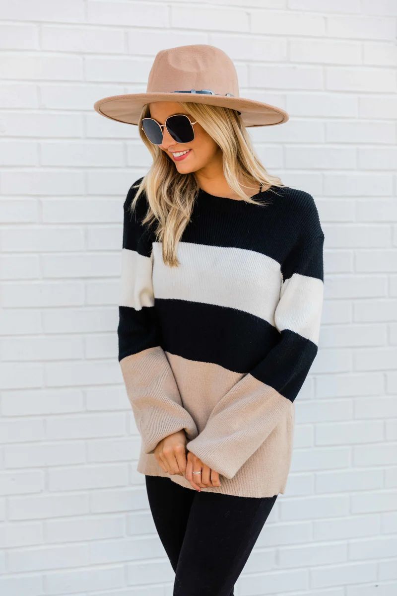 Hello My Love Colorblock Sweater FINAL SALE | The Pink Lily Boutique