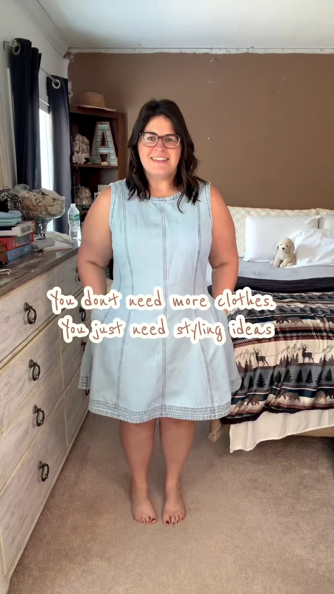 If you’re a midsize mom staring at a closet full of clothes thinking
“why do I have nothing to wear?”… this is for you.

Because it’s not that you need more clothes.
It’s that no one taught us how to actually style what we already own.

This denim dress?
Worn 4 different ways:
✨ layered with a mesh top
✨ styled with a bold blouse
✨ paired with a cozy cardigan
✨ or kept simple and casual

Same dress. Different vibe every time.

As a busy mom, I’m not building a whole new wardrobe every season—
I’m learning how to make my clothes work for me.

Save this for the next time you feel like your closet “isn’t working”
and follow along for real-life midsize outfit ideas that actually make getting dressed easier.

#LTKMidsize #LTKPlusSize #LTKootd