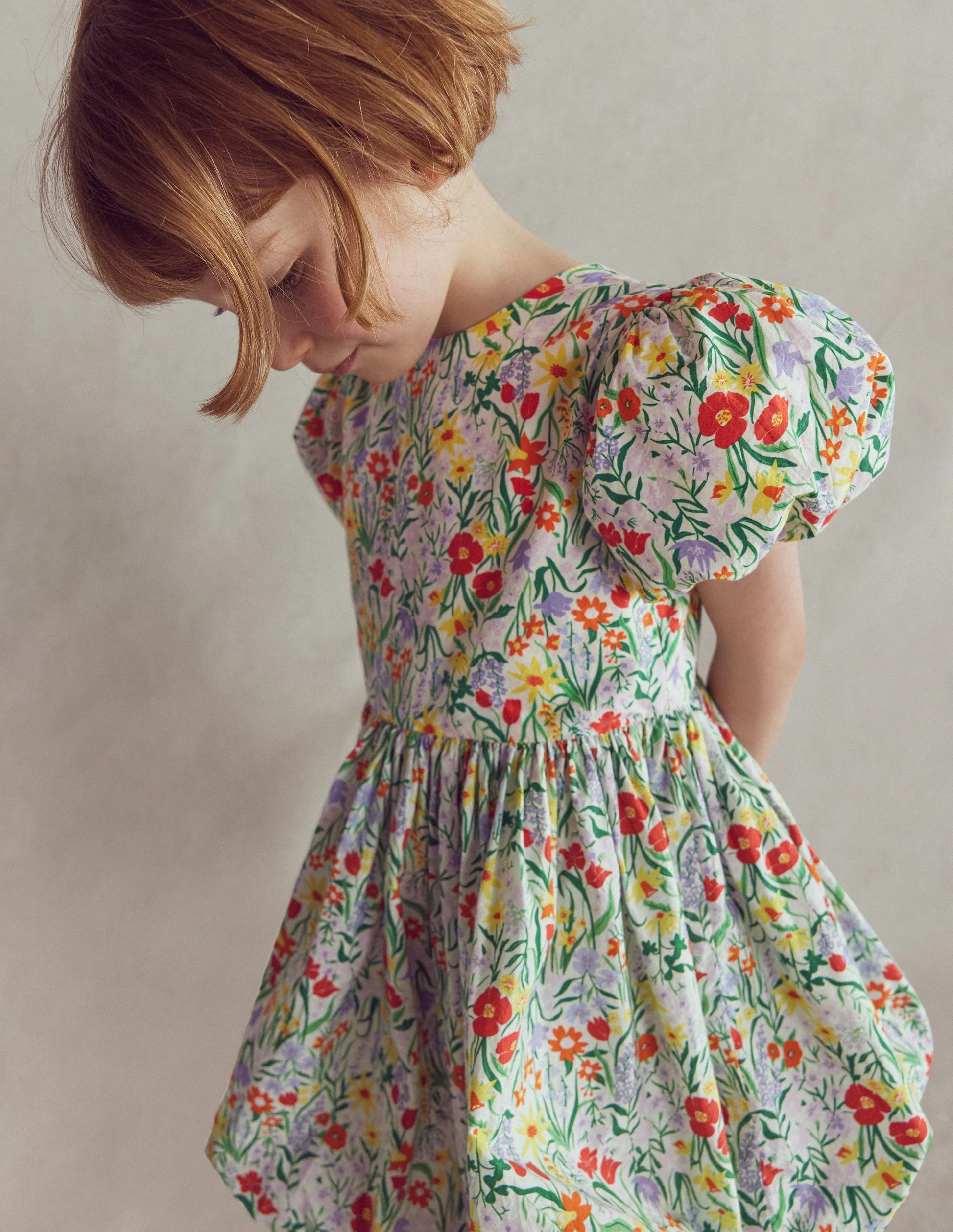 Bubble Hem Dress-Honeysuckle Flower Vine | Boden (US)