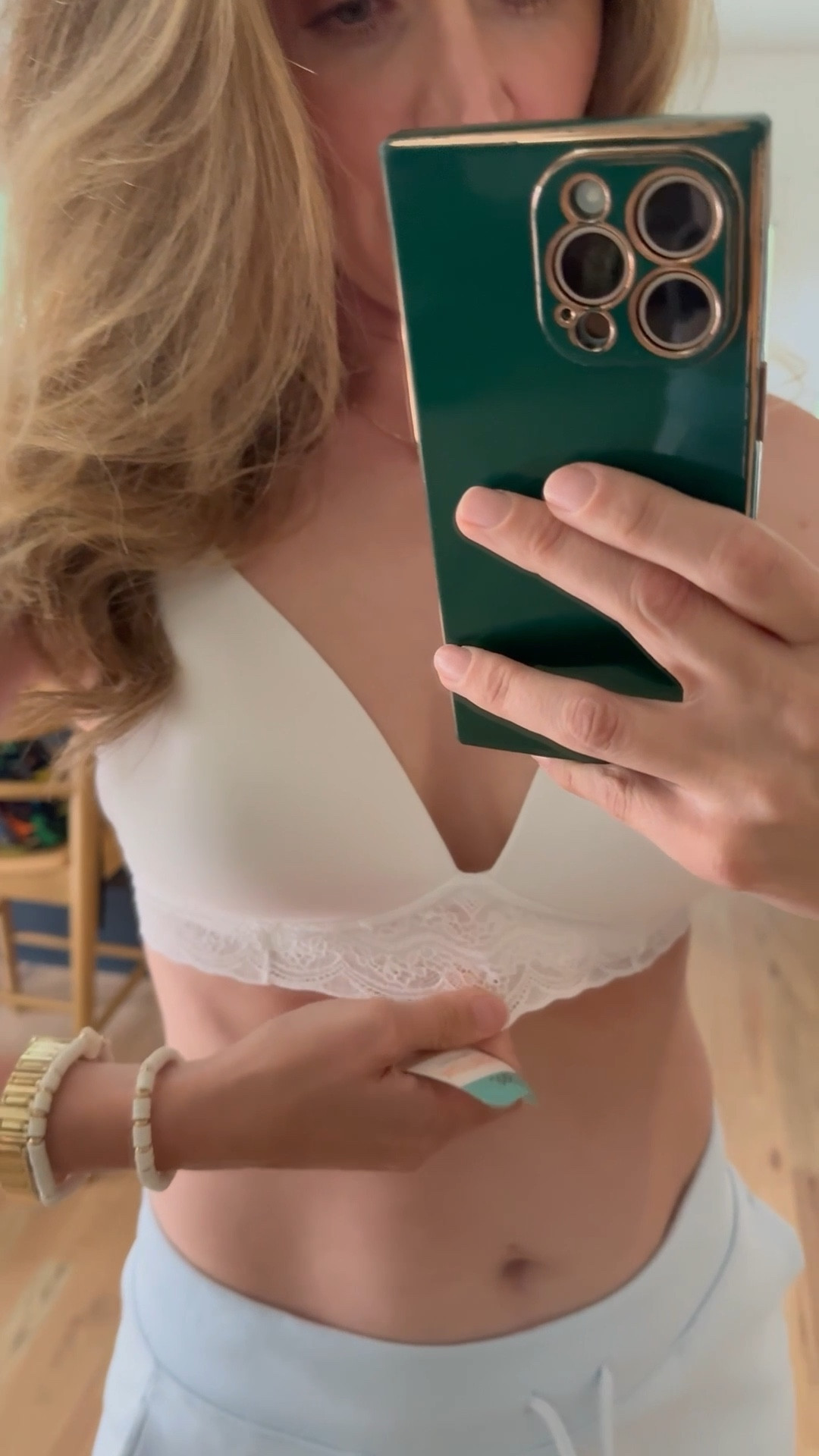 Best day bra! I’m wearing a 36B

T-shirt bra super soft, lace bra details, wireless bra, lightly lined
