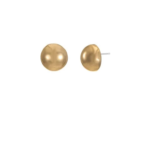 Time and Tru Goldtone Dome Button Stud Earring 1 Pair | Walmart (US)