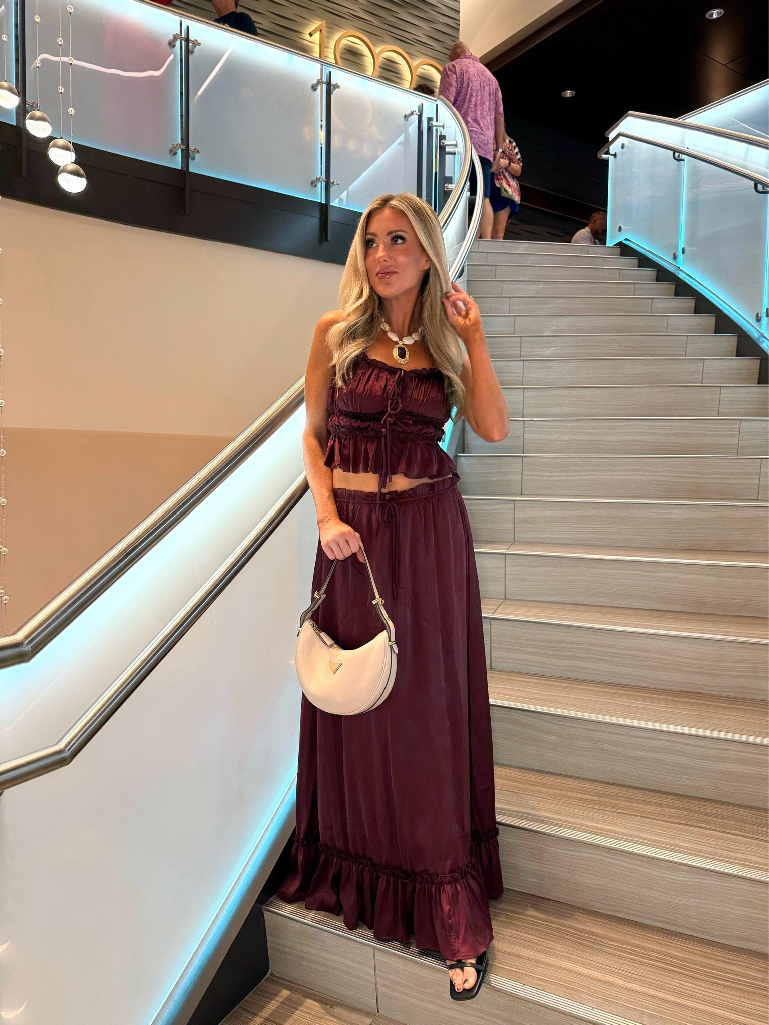 Tonight’s outfit of the night! Satin skirt and top in XS in both! Loving this muberry maroon color for the fall ! Date night, girls night out, dinner date

#LTKgrwm #LTKmomlife #LTKPetite