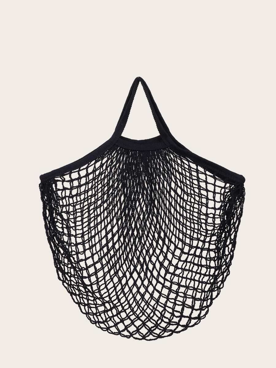 Minimalist Hollow Out Mesh Tote Bag | SHEIN