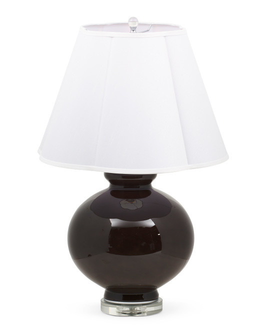 28in Glass Table Lamp With Shaped Shade | Home | Marshalls | Marshalls
