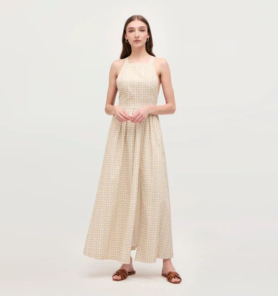 The Addie Dress - Sand Basketweave Cotton Sateen | Hill House Home