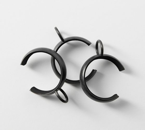 Quiet-Glide C-Loop Curtain Rings | Pottery Barn (US)