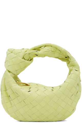 Bottega Veneta - Yellow Suede Mini Jodie Bag | SSENSE