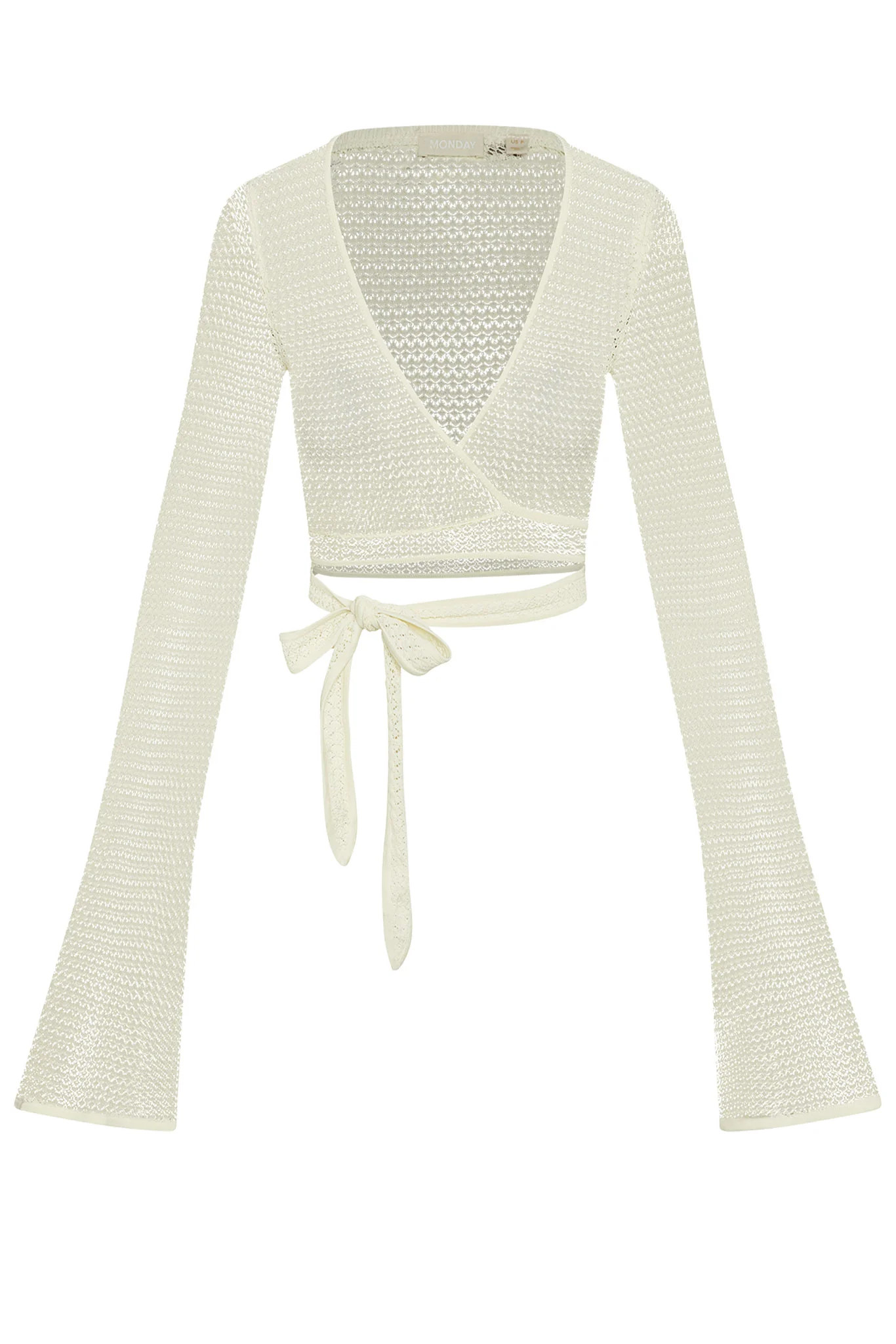 Madrid Wrap Top - Ivory Lace Crochet | Monday Swimwear