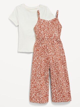 Sleeveless Cinched-Waist One-Piece & T-Shirt Set for Toddler Girls | Old Navy (US)