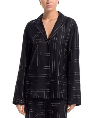 Monogram Silk Pajama Top | Bloomingdale's (AU)