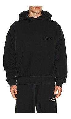 Fear of God ESSENTIALS Classic Hoodie in Vintage Black from Revolve.com | Revolve Clothing (Global)