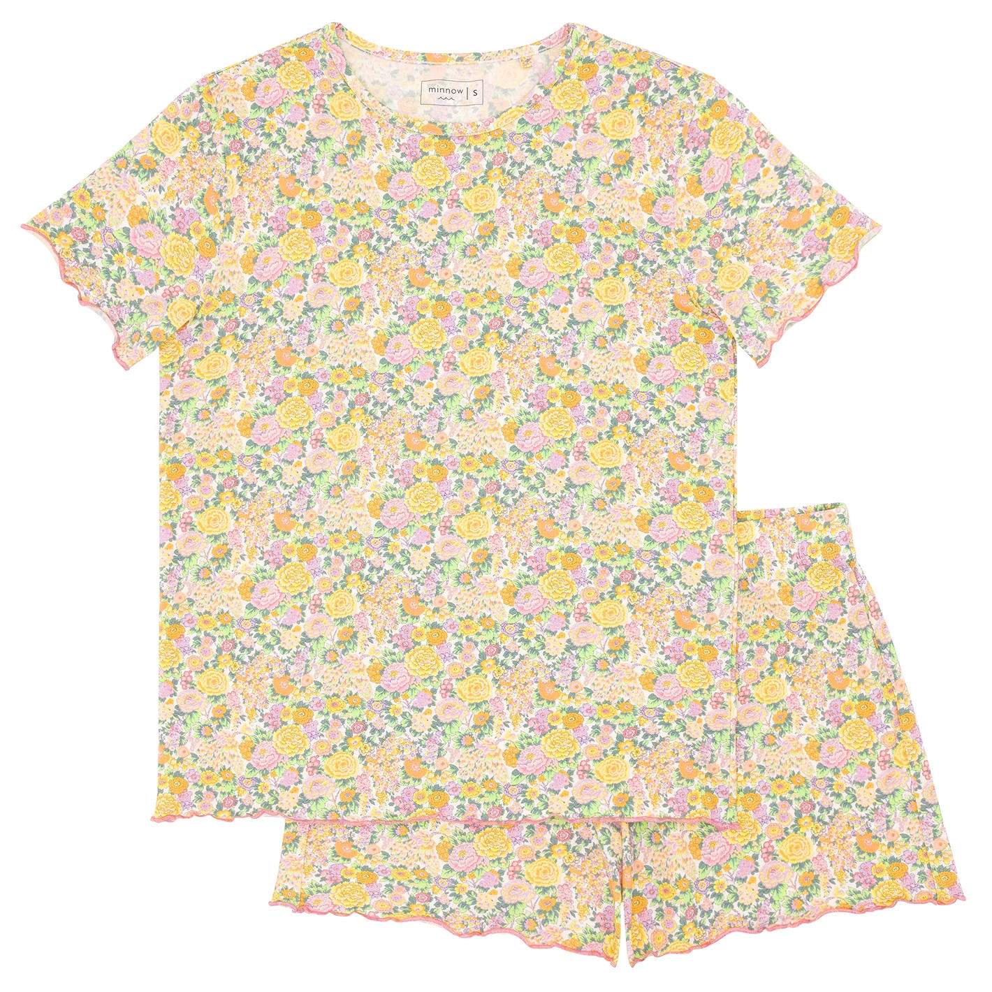 women's Elysian Day shirt and short pima pajamas set | minnow