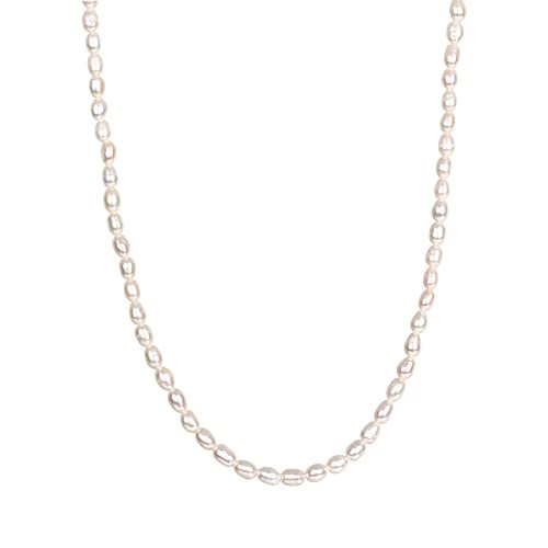 PAVOI 14K-18K Gold Plated Dainty Pearl Necklaces for Women - Station Beaded Choker Paperclip Chai... | Amazon (US)