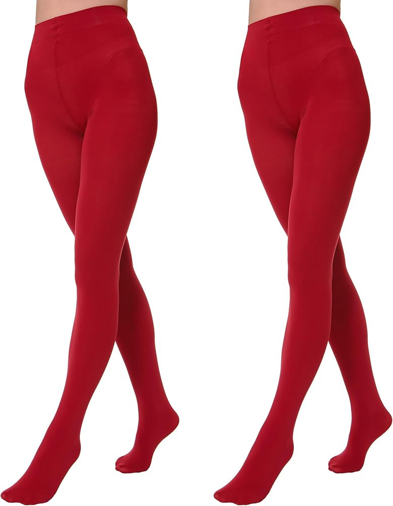 EVERSWE 2 Pairs Pack Women's Opaque Tights | Amazon (US)