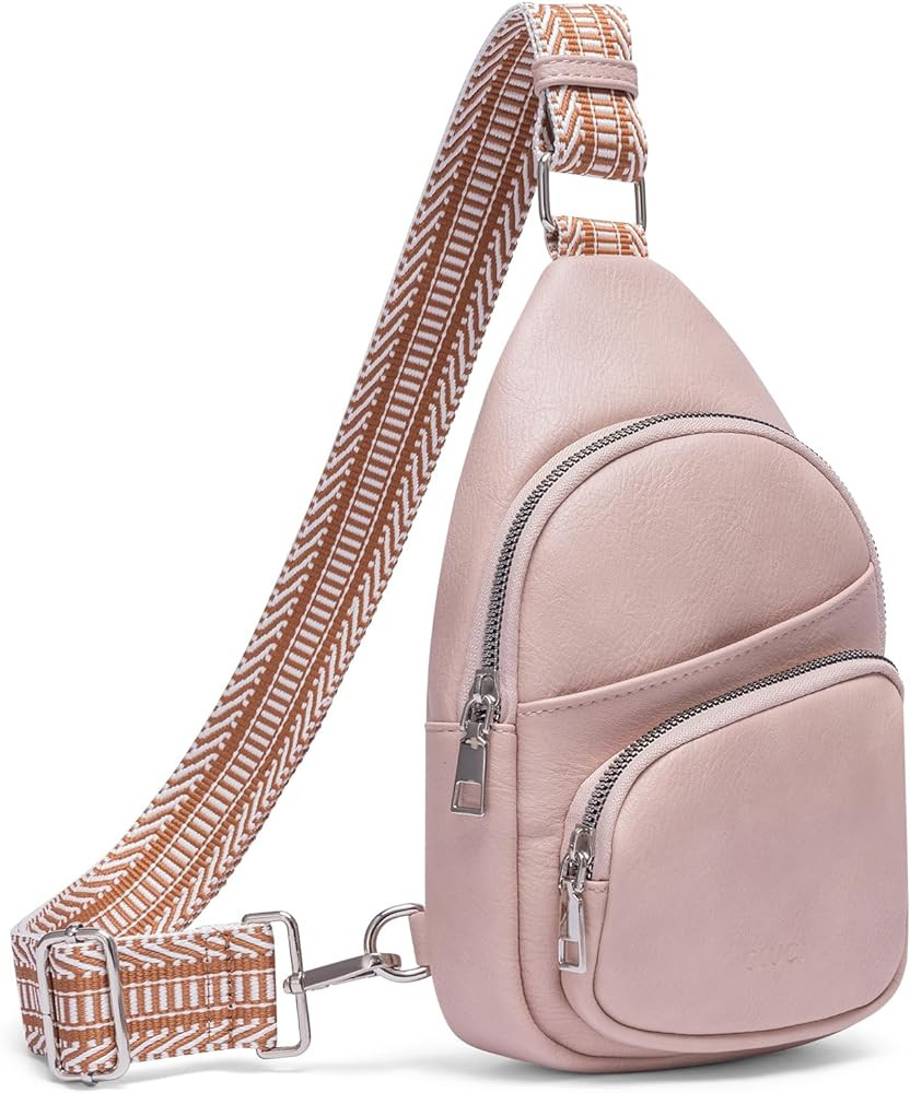 CLUCI Small Sling Bag for Women,Vegan Leather Fanny Pack Crossbody Bags for Women,Chest Bag With Gui | Amazon (US)